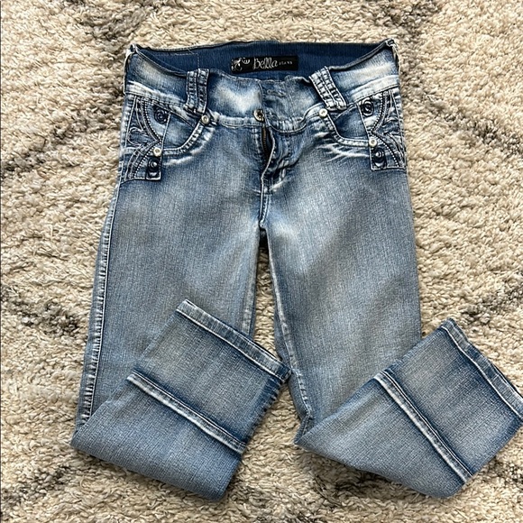 Butt lifting Colombian Light Blue Women's Capri Jeans - Picture 1 of 3